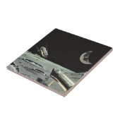 Vintage Science Fiction, Raketenschiff Fliese (Seite)