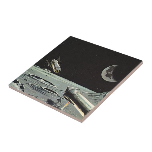 Vintage Science Fiction, Raketenschiff Fliese (Seite)