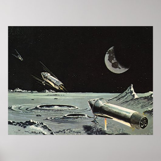 Vintage Science Fiction, Raketenschiff Poster (Vorne)