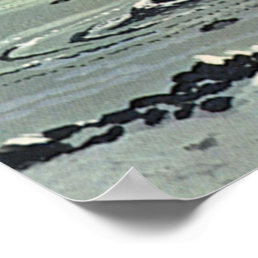 Vintage Science Fiction, Raketenschiff Poster (Ecke)