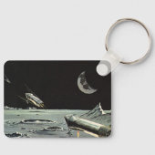 Vintage Science Fiction, Raketenschiff Schlüsselanhänger (Vorderseite)