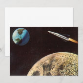 Vintage Science Fiction, Raketenschiff über den Mo (Vorne/Hinten)