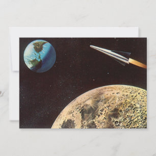 Vintage Science Fiction, Raketenschiff über den Mo