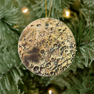 Vintage Science Fiction, Raketenschiff über den Mo Keramikornament