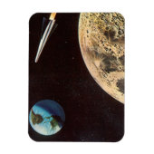 Vintage Science Fiction, Raketenschiff über den Mo Magnet (Vertikal)