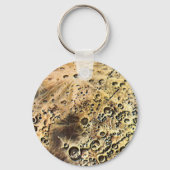 Vintage Science Fiction, Raketenschiff über den Mo Schlüsselanhänger (Vorderseite)