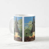 Vintage Science Fiction, Raketenstrahlen von der E Kaffeetasse (Vorderseite Links)