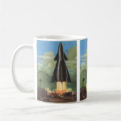 Vintage Science Fiction, Raketenstrahlen von der E Kaffeetasse (Links)