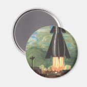 Vintage Science Fiction, Raketenstrahlen von der E Magnet (Vorderseite/Rückseite)