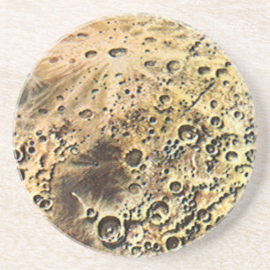 Vintage Science-Fiction, Raumschiff über dem Mond Getränkeuntersetzer