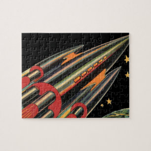 Vintage-Science-Fiction-Raumschiff von Space Stars Puzzle