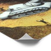 Vintage Science Fiction, Raumstation auf dem Mond Poster (Ecke)