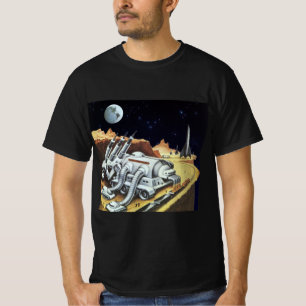 Vintage Science Fiction, Raumstation auf dem Mond T-Shirt