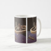 Vintage Science Fiction, Raumstation mit Planet Kaffeetasse (VorderseiteRechts)