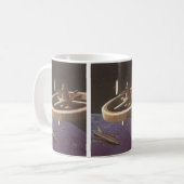 Vintage Science Fiction, Raumstation mit Planet Kaffeetasse (Vorderseite Links)
