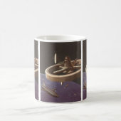 Vintage Science Fiction, Raumstation mit Planet Kaffeetasse (Mittel)