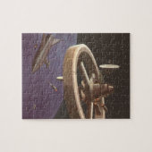 Vintage Science Fiction, Raumstation mit Planet Puzzle (Horizontal)