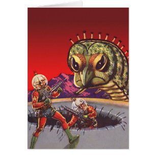 Vintage Science-Fiction-Riesen-Hundertfüßer-Insekt