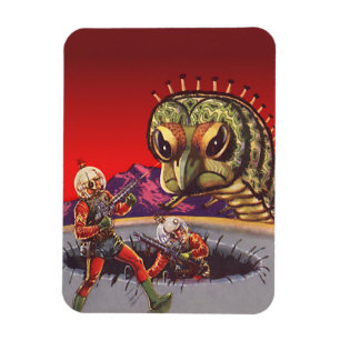 Vintage Science-Fiction-Riesen-Hundertfüßer-Insekt Magnet