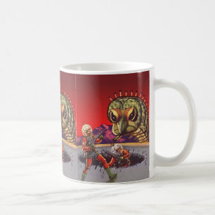 Vintage Science-Fiction-Riesenhundertfüßer-Insekt- Kaffeetasse
