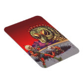 Vintage Science Fiction Rieseninsektenkrieg Magnet (Rechte Seite)