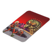 Vintage Science Fiction Rieseninsektenkrieg Magnet (Linke Seite)