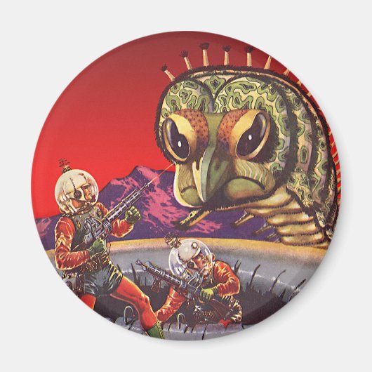 Vintage Science Fiction Rieseninsektenkrieg Magnet (Vorne)