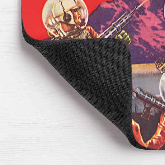 Vintage Science Fiction Rieseninsektenkrieg Mousepad (Ecke)