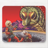 Vintage Science Fiction Rieseninsektenkrieg Mousepad (Vorne)