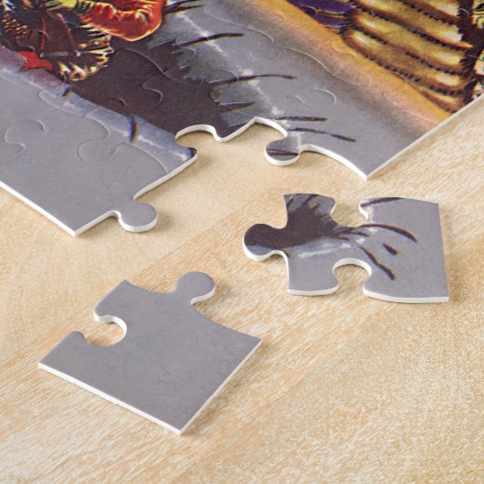 Vintage Science Fiction Rieseninsektenkrieg Puzzle (Seite)