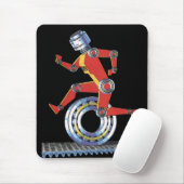 Vintage Science Fiction Roboter mit Rad Mousepad (Mit Mouse)