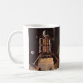 Vintage Science Fiction Rocket Blade Off Planet Kaffeetasse (Links)