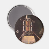 Vintage Science Fiction Rocket Blade Off Planet Magnet (Vorderseite/Rückseite)