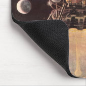 Vintage Science Fiction Rocket Blade Off Planet Mousepad (Ecke)