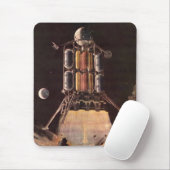 Vintage Science Fiction Rocket Blade Off Planet Mousepad (Mit Mouse)