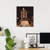 Vintage Science Fiction Rocket Blade Off Planet Poster (Heimbüro)