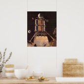 Vintage Science Fiction Rocket Blade Off Planet Poster (Küche)