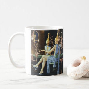Vintage-Science-Fiction-Schönheitssalon-Spa-Manicu Kaffeetasse