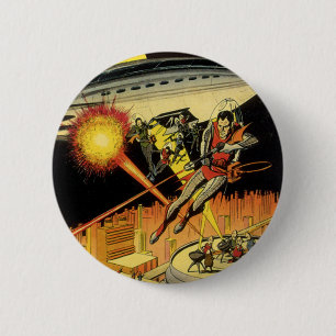 Vintage Science-Fiction, Sci-Fi-Aliens von UFO Button