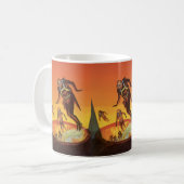 Vintage Science Fiction, Sci Fi Außerirdischen im  Kaffeetasse (Vorderseite Links)