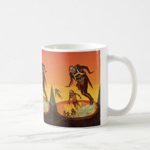 Vintage Science Fiction, Sci Fi Außerirdischen im  Kaffeetasse