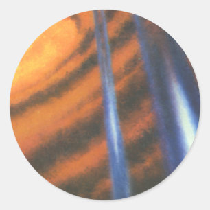 Vintage Science-Fiction, Sci-Fi rote Galaxienwirbe Runder Aufkleber