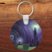 Vintage Science Fiction, Sci Fi Weltraumplanet Schlüsselanhänger (Vorderseite)