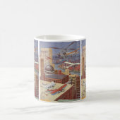 Vintage Science Fiction Stadt, Viktorianischer Ste Kaffeetasse (Mittel)