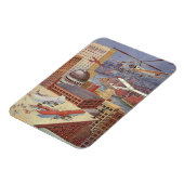 Vintage Science Fiction Stadt, Viktorianischer Ste Magnet (Linke Seite)