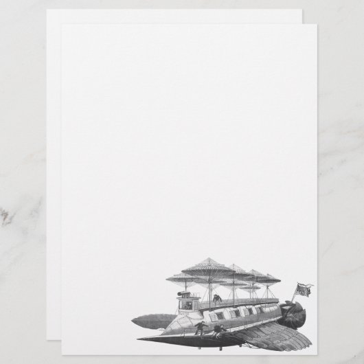 Vintage Science Fiction Steampunk Airship Eclipse (Vorne/Hinten)