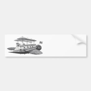 Vintage Science Fiction Steampunk Airship Eclipse Autoaufkleber