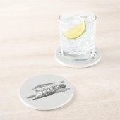 Vintage Science Fiction Steampunk Airship Eclipse Getränkeuntersetzer (Seite)