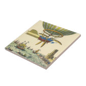 Vintage Science Fiction Steampunk Heißluftballon Fliese (Seite)