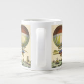 Vintage Science Fiction Steampunk Heißluftballon Jumbo-Tasse (Rückseite)